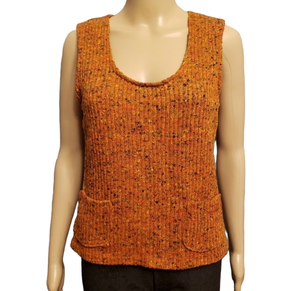 Vintage Handmade Knit Sleeveless Sweater Size M - Picture 1 of 8